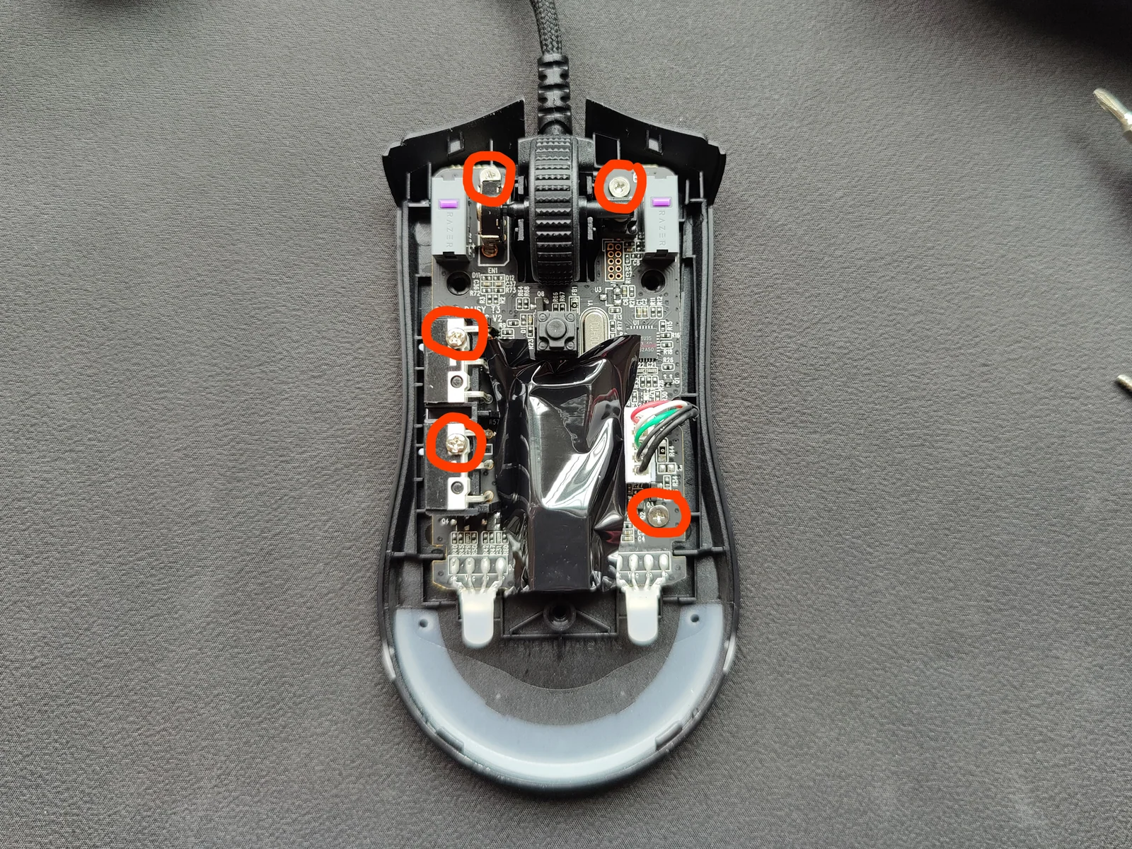 Remove the five screws holding the Viper Mini PCB
